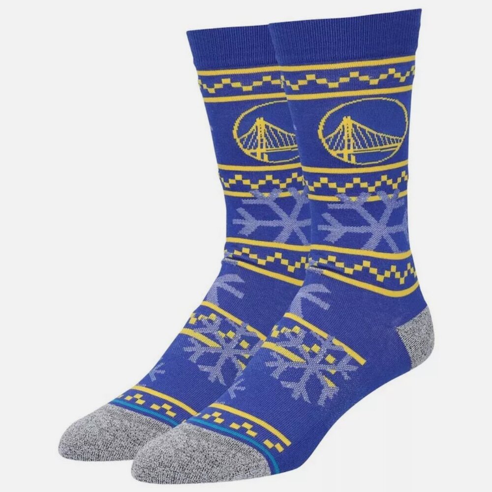 🔥STANCE Golden State Warriors Frosted Crew Socks BLUE Size LARGE 9-13 $19.99